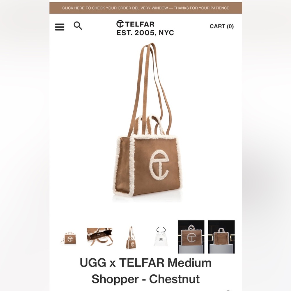 UGG × TELFAR Medium Tote Bag Chestnut